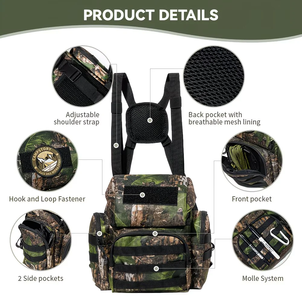 Adjustable Binocular Habrok Chest Pack Camo - Image 3