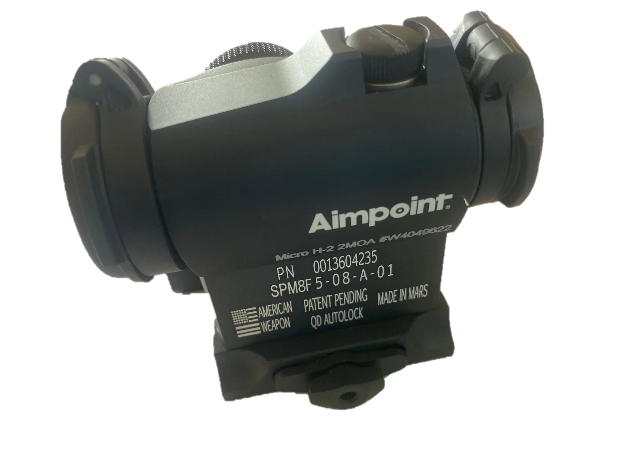 AIMPOINT H2 2MOA QUICK RELEASE ON A HIGH RAIL/WEAVER PICATINNY MOUNT - Image 4