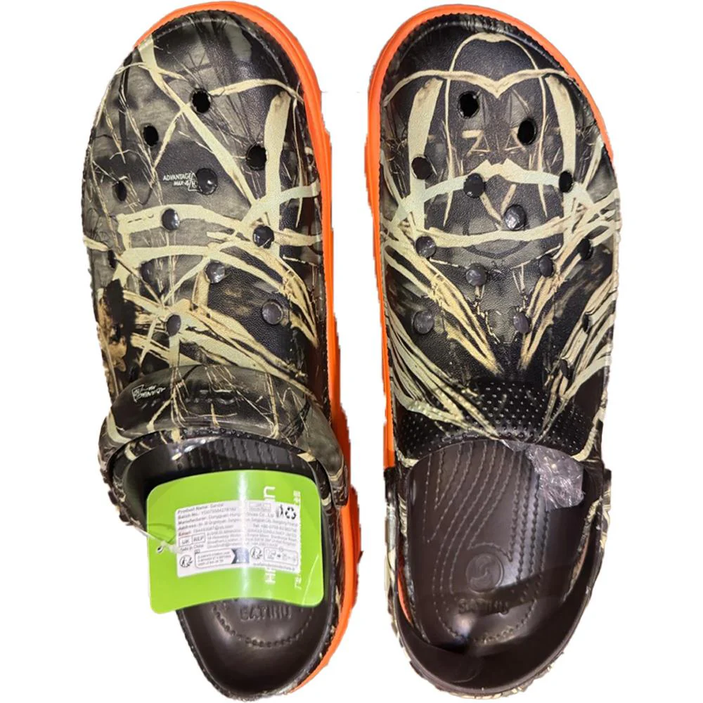 Camo Crocs with Orange Base - Image 3