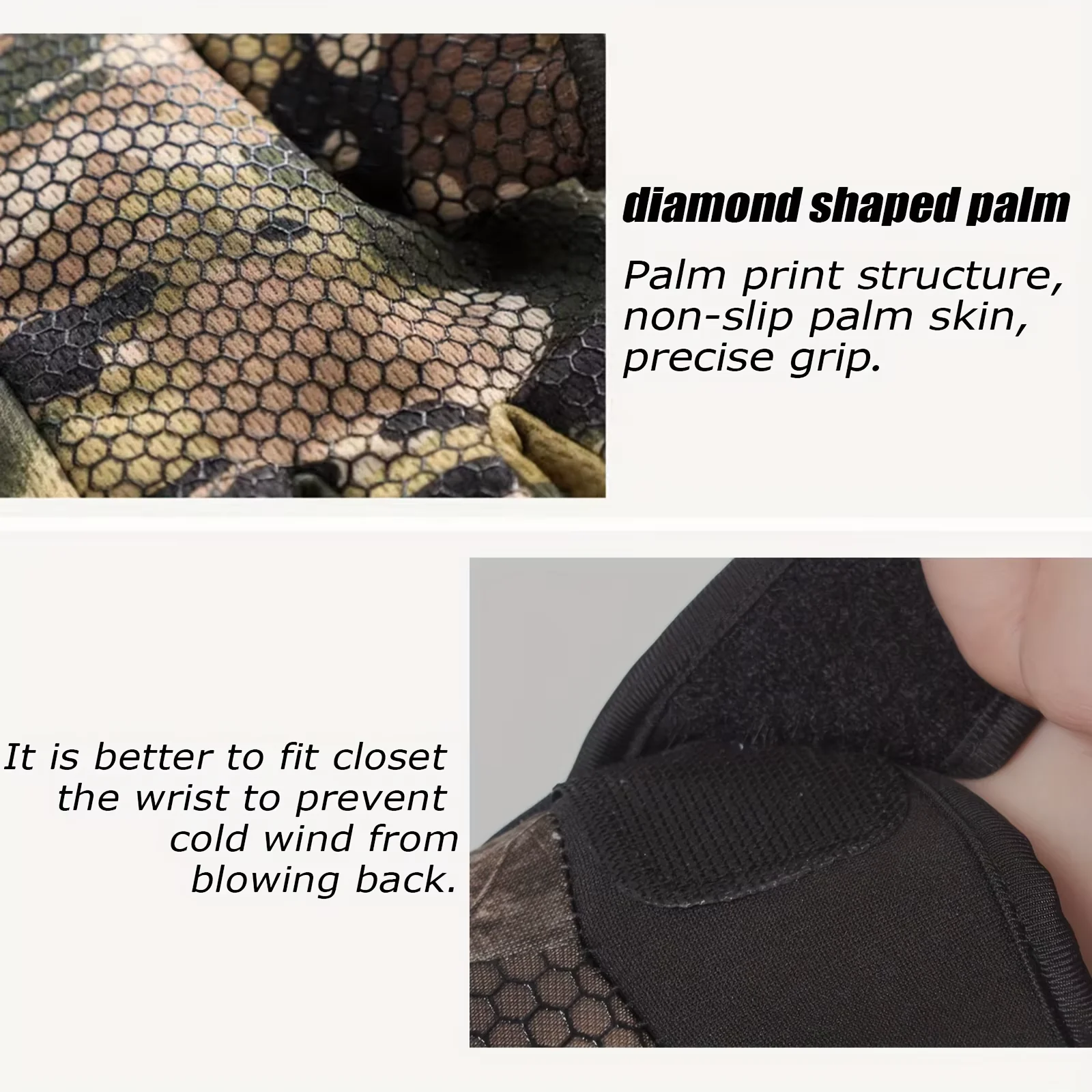 Camo Gloves Removable Fingertips - Image 2