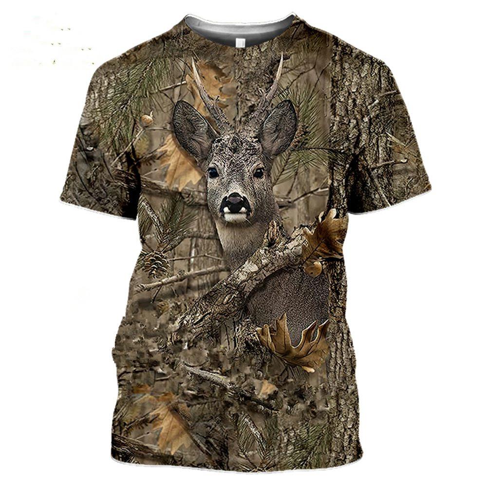 CAMOUFLAGE DEER PRINTED SHIRT - Image 3