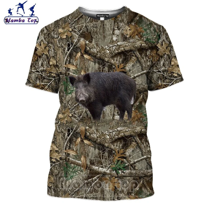 COUNTRY PRINTED CLOTHING TEE SHIRTS WILD BOAR, ROE DEER, PIGEON, WOLF, MOOSE, FOX, GOOSE, IBEX - Image 15