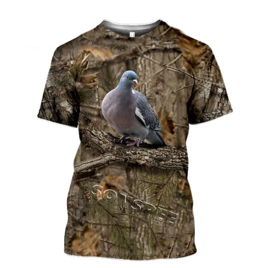 COUNTRY PRINTED CLOTHING TEE SHIRTS WILD BOAR, ROE DEER, PIGEON, WOLF, MOOSE, FOX, GOOSE, IBEX - Image 3