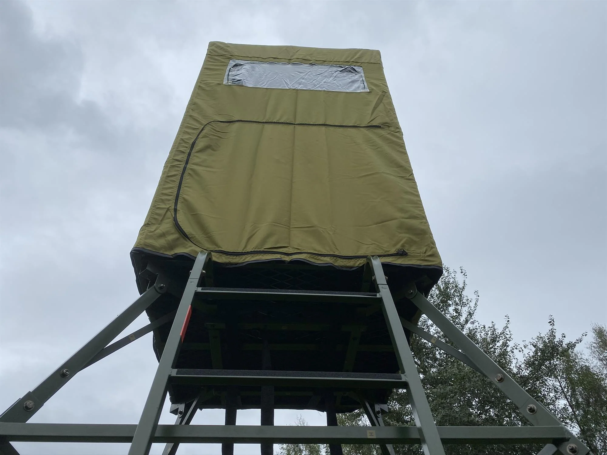 Covered Double Free Standing High Seat – Enclosed Hunting Tower with Water-Resistant Cover - Image 29