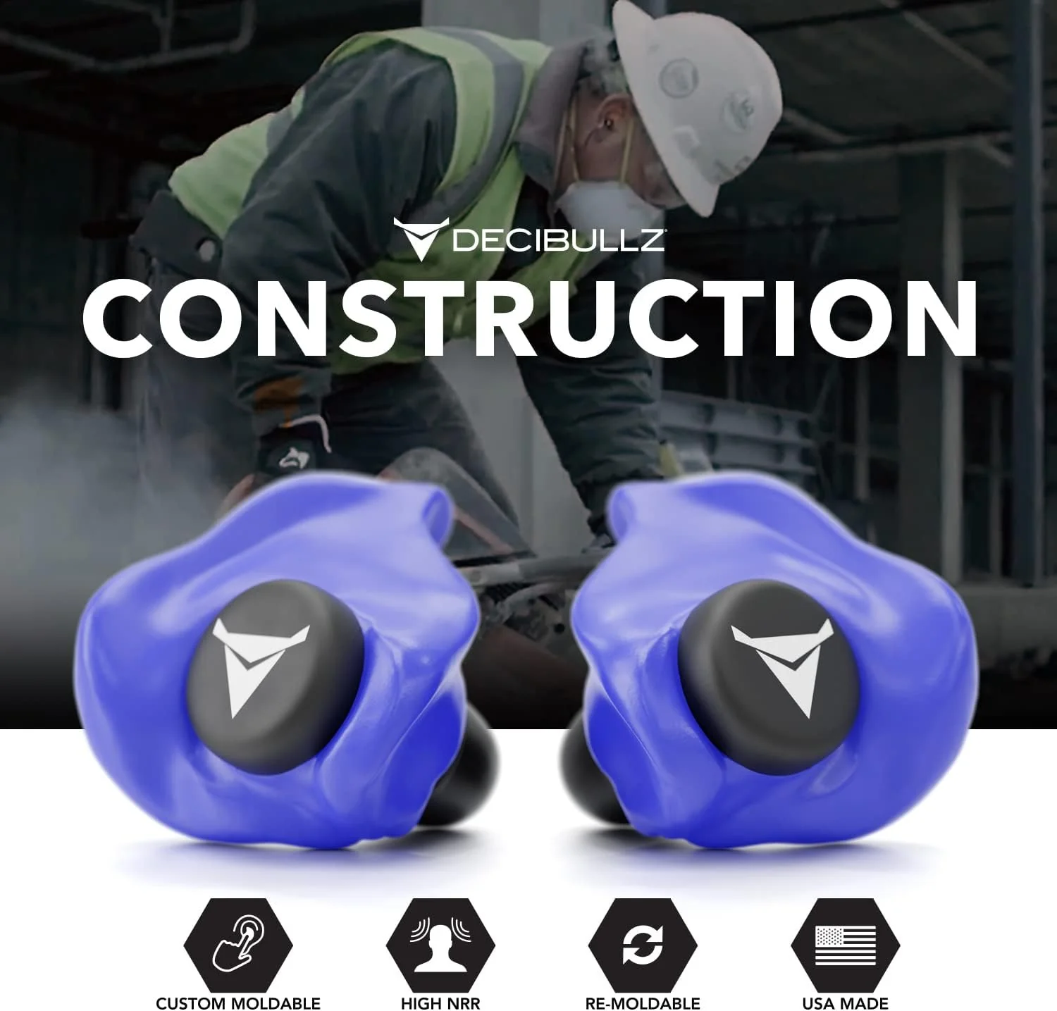 DECIBULLZ CUSTOM MOULDED EAR DEFENDER PLUGS - Image 6