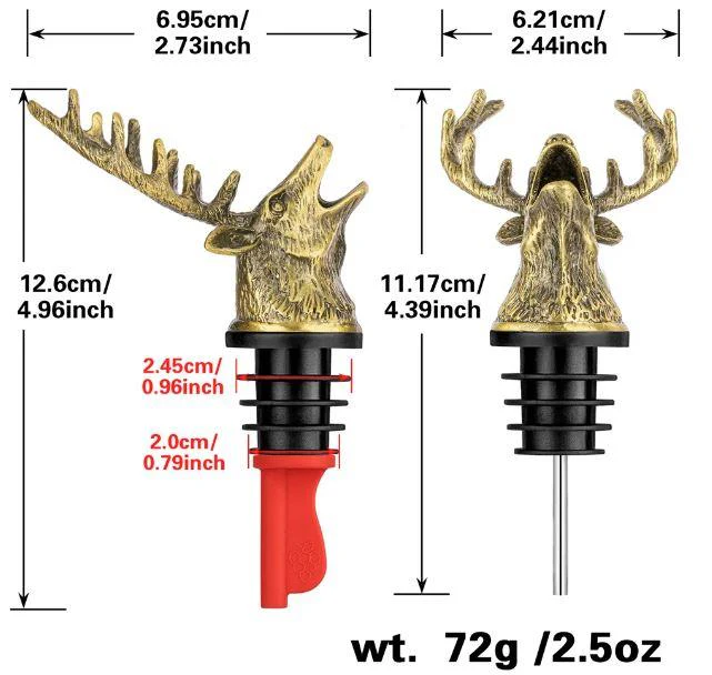 Deer Head Wine Pourer & Stopper - Image 2