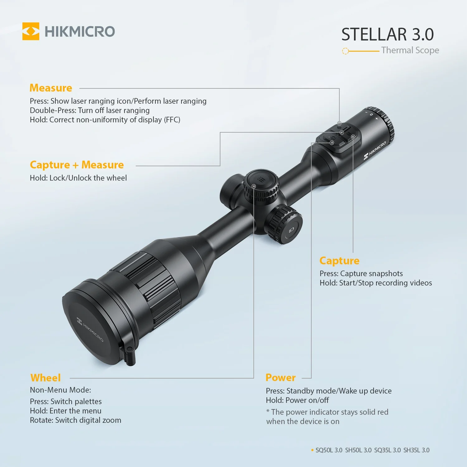 HIK Micro Stellar 3.0 Thermal Riflescope with LRF 640px 50mm - Image 7