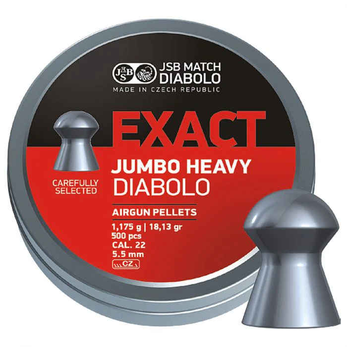 JSB JUMBO EXACT HEAVY  .22 PELLETS - Image 3