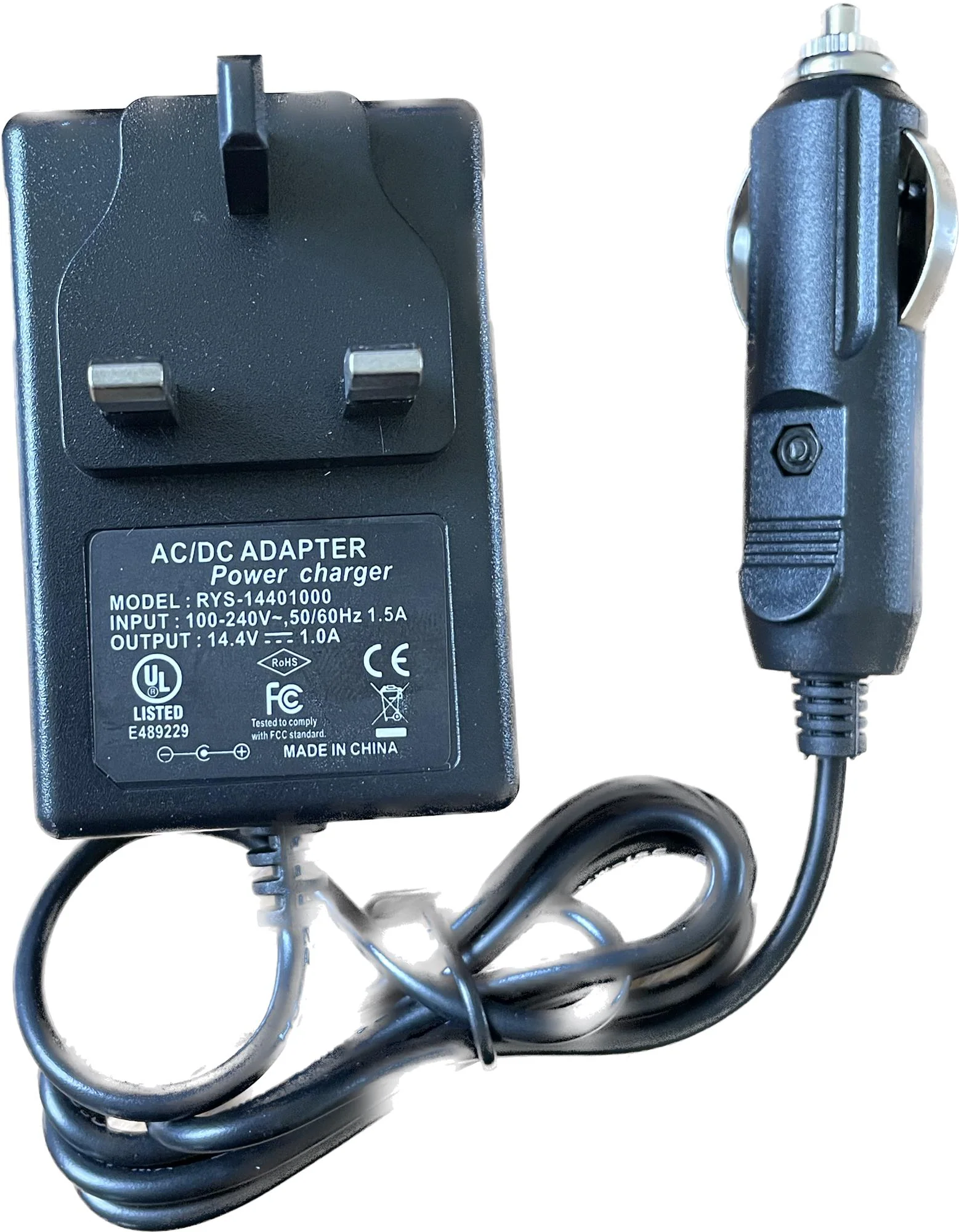 MAINS 12V BATTERY CHARGER WITH CAR PLUG - Image 3