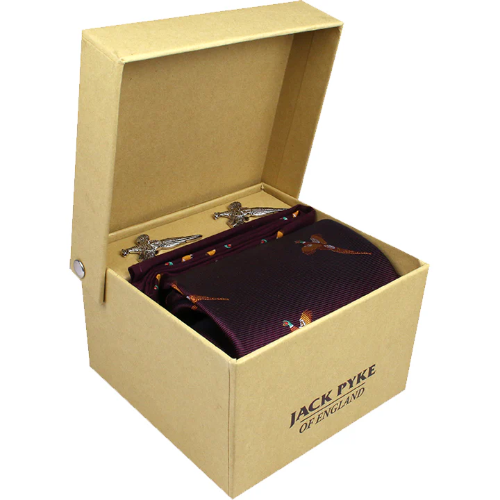 Pheasant Tie Hanky & Cufflink Set Jack Pyke Gift Box - Image 5