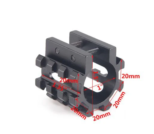 PICATINNY WEAVER RAIL FLASHLIGHT/LASER BASE UNIVERSAL MOUNT 25.4MM/20MM - Image 7