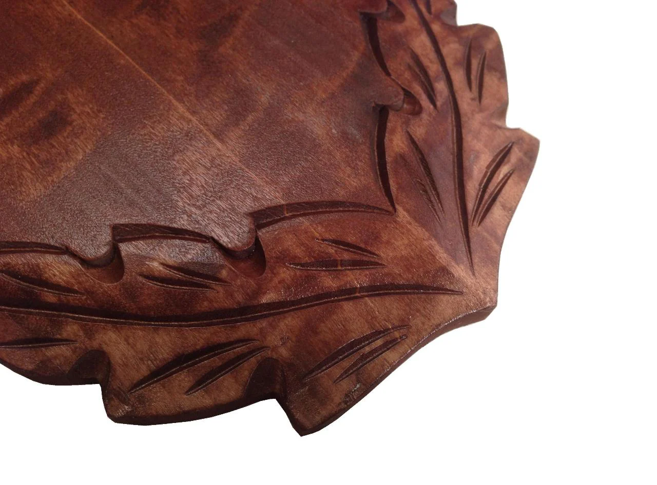 POINTED OAK TROPHY PLATE 17CM - Image 2