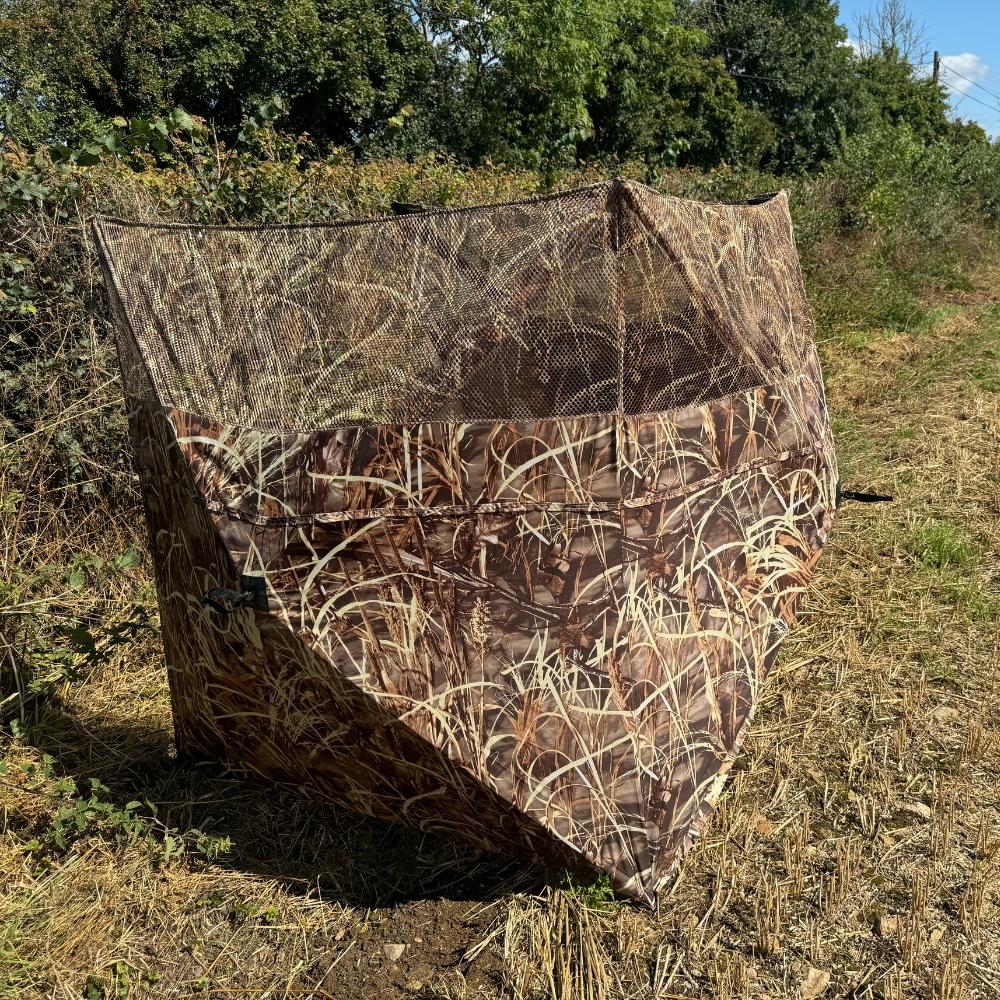 Pop Up Blind Three Sided Stubble & Wetland Camo Hunting Hide Perfect for Pigeon shooting - Image 3