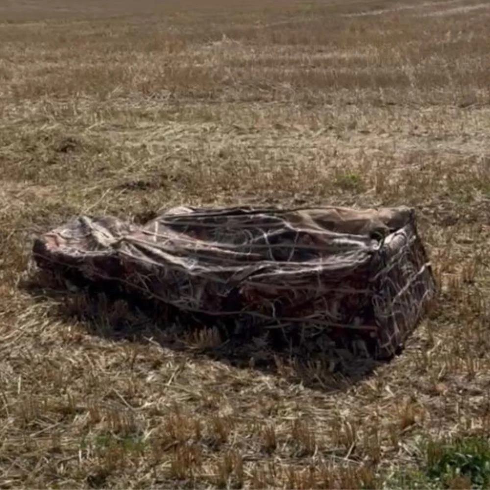 Pop Up Wildfowl Stubble Camo Lay Down Ground Blind - Image 13