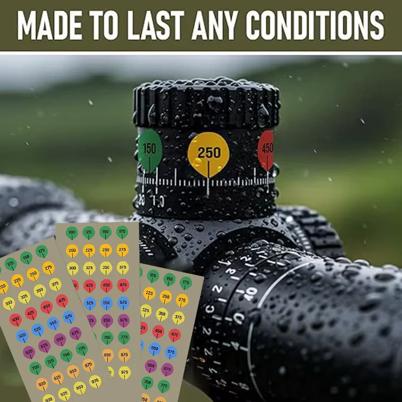 Rifle Scope Turret Long Range Shooting Stickers - Image 3