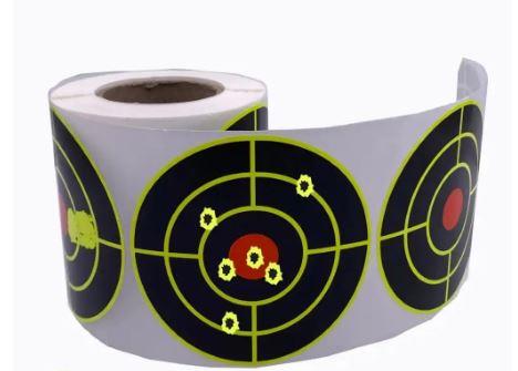 SHOOTING TARGET STICKERS ROLL 200 SELF ADHESIVE TARGETS - Image 2