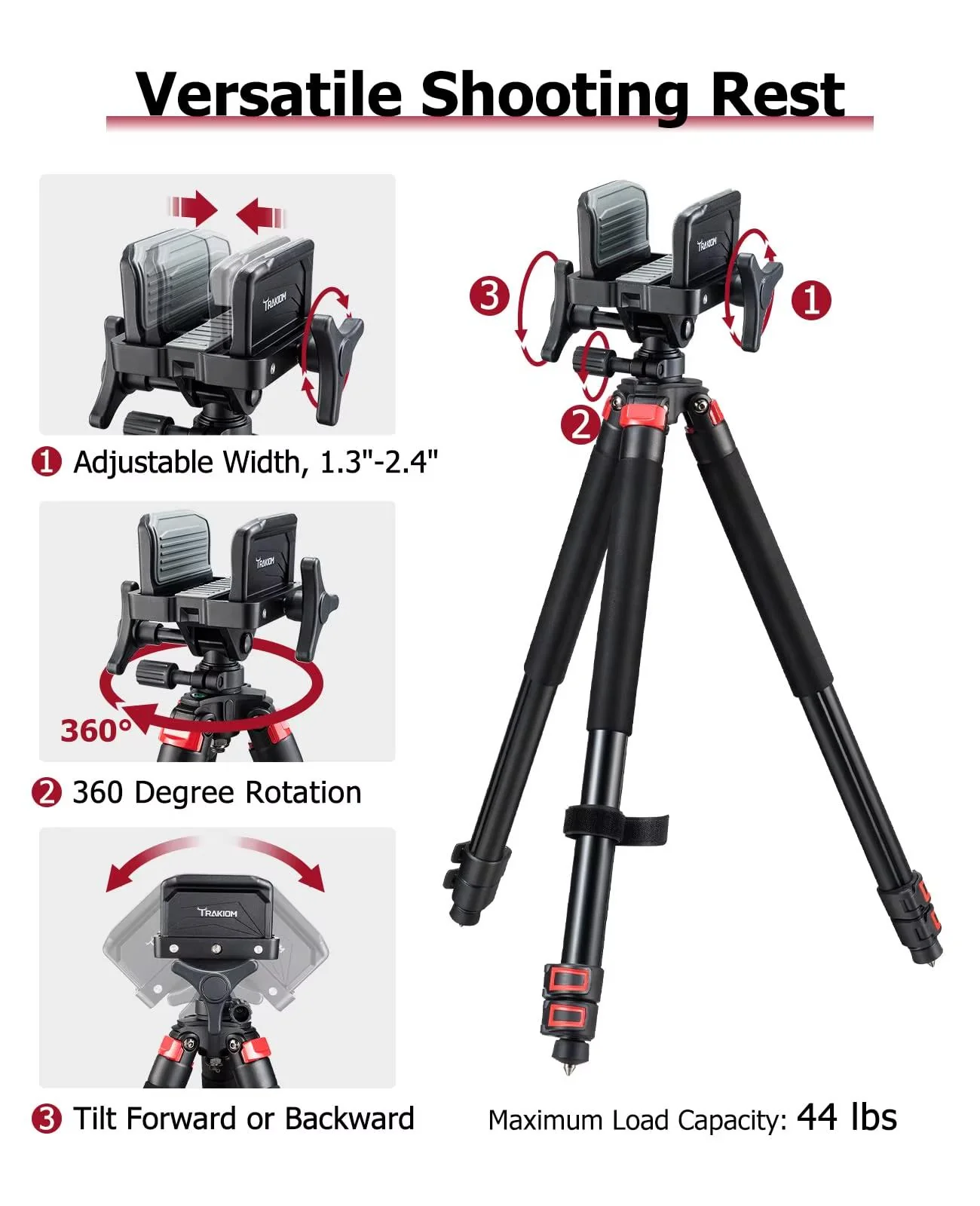 Trakiom Aluminium Shooting Tripod - Image 4