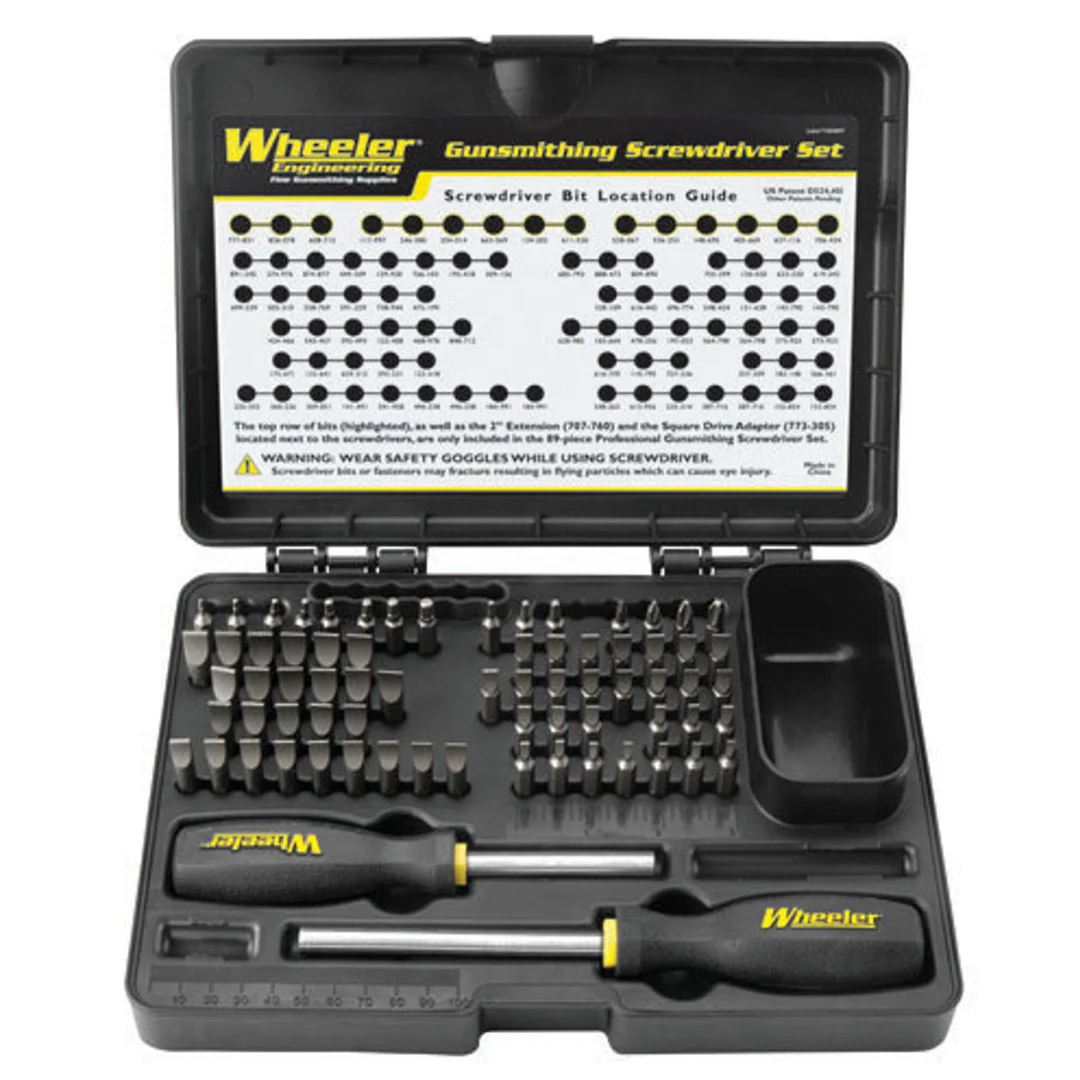 WHEELER PROFESSIONAL GUNSMITHING SCREWDRIVER SETS:  36, 43, 65, 72 or 89 pcs