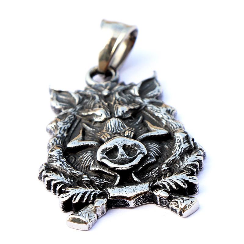 WILD BOAR PENDANT AND CHAIN - Image 7