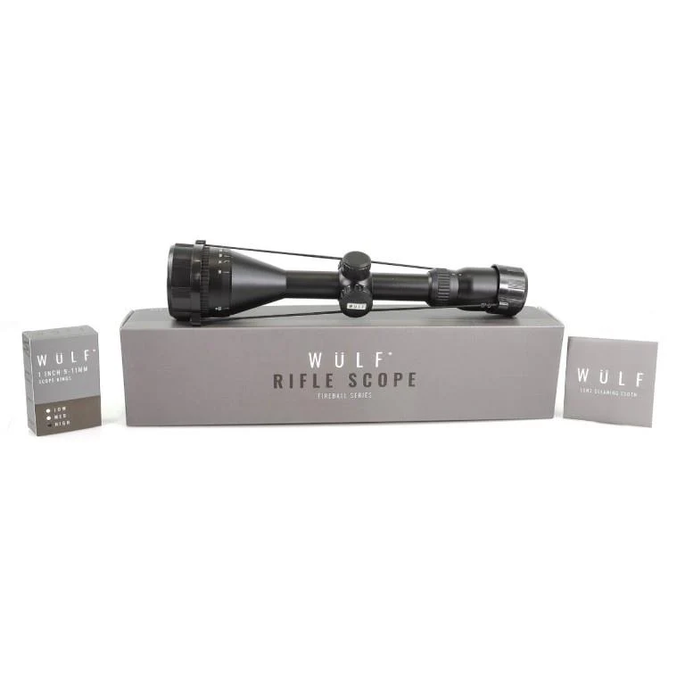 WULF Fireball Rifle Scope 3-9x50 AO SFP w/ 9-11mm Rings - Image 17